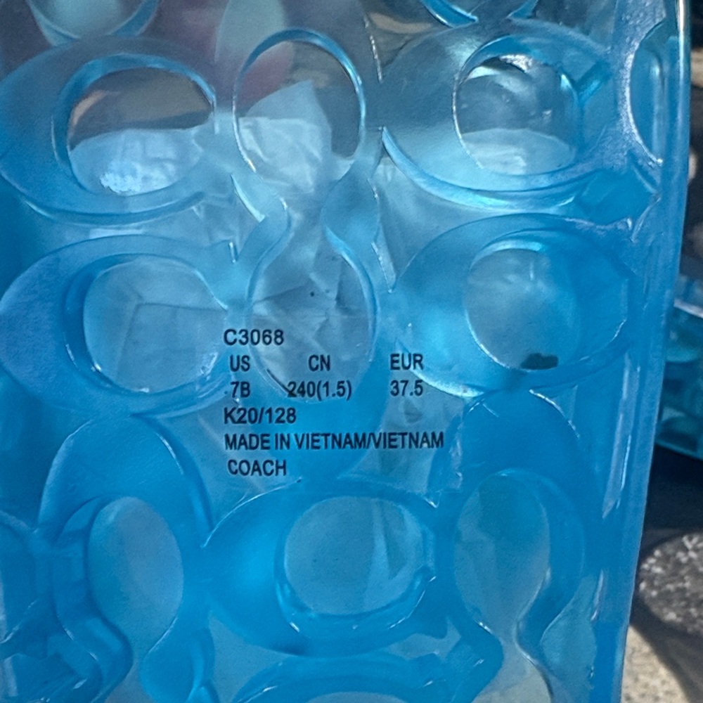 Coach Translucent Blue Slides - Picture 4 of 4